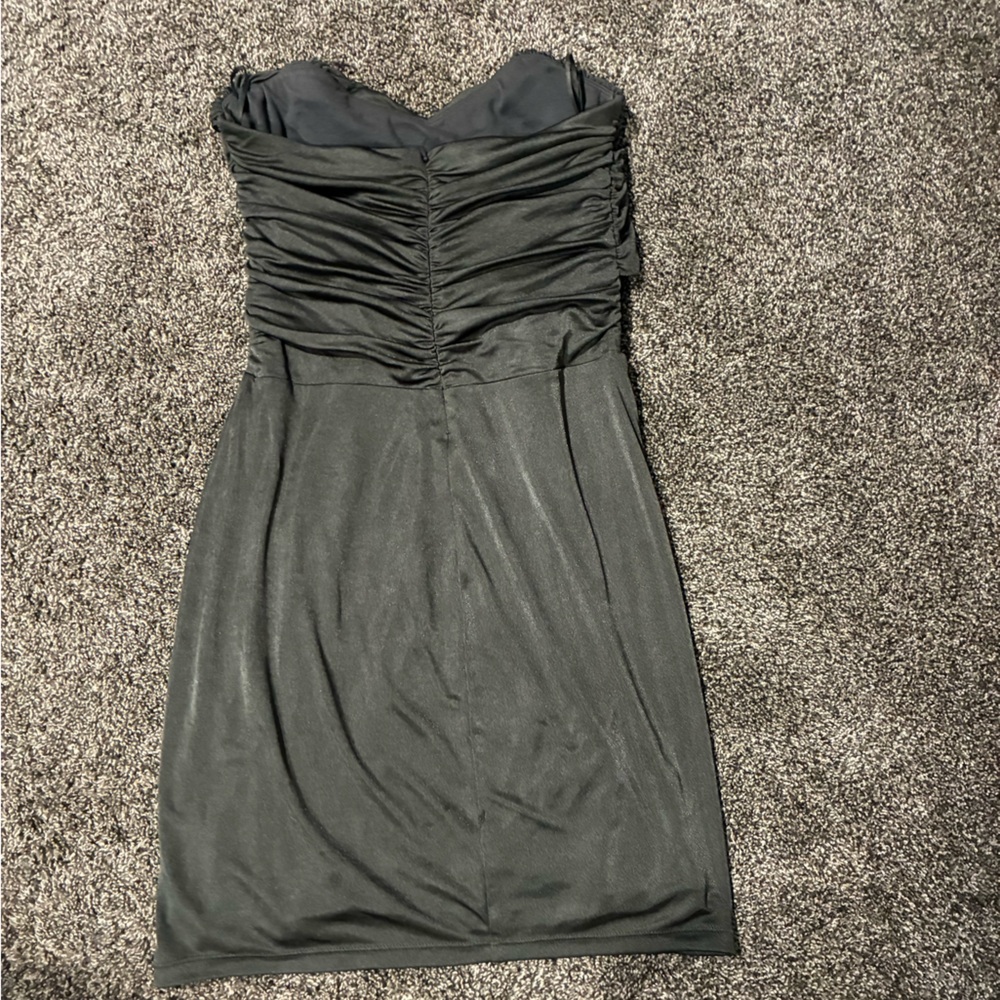 Express dark gray Strapless Dress